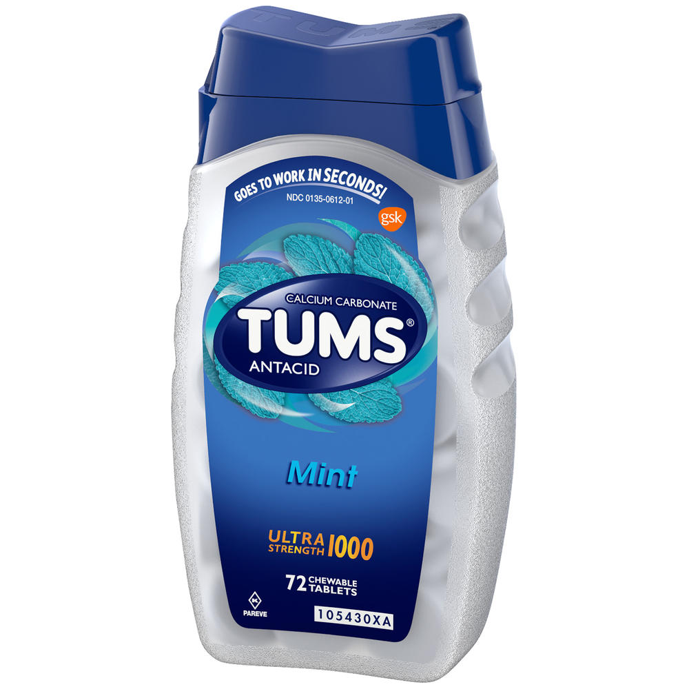 Tums &#174; Ultra Strength 1000 Mint Antacids Chewable Tablets 72 ct Bottle