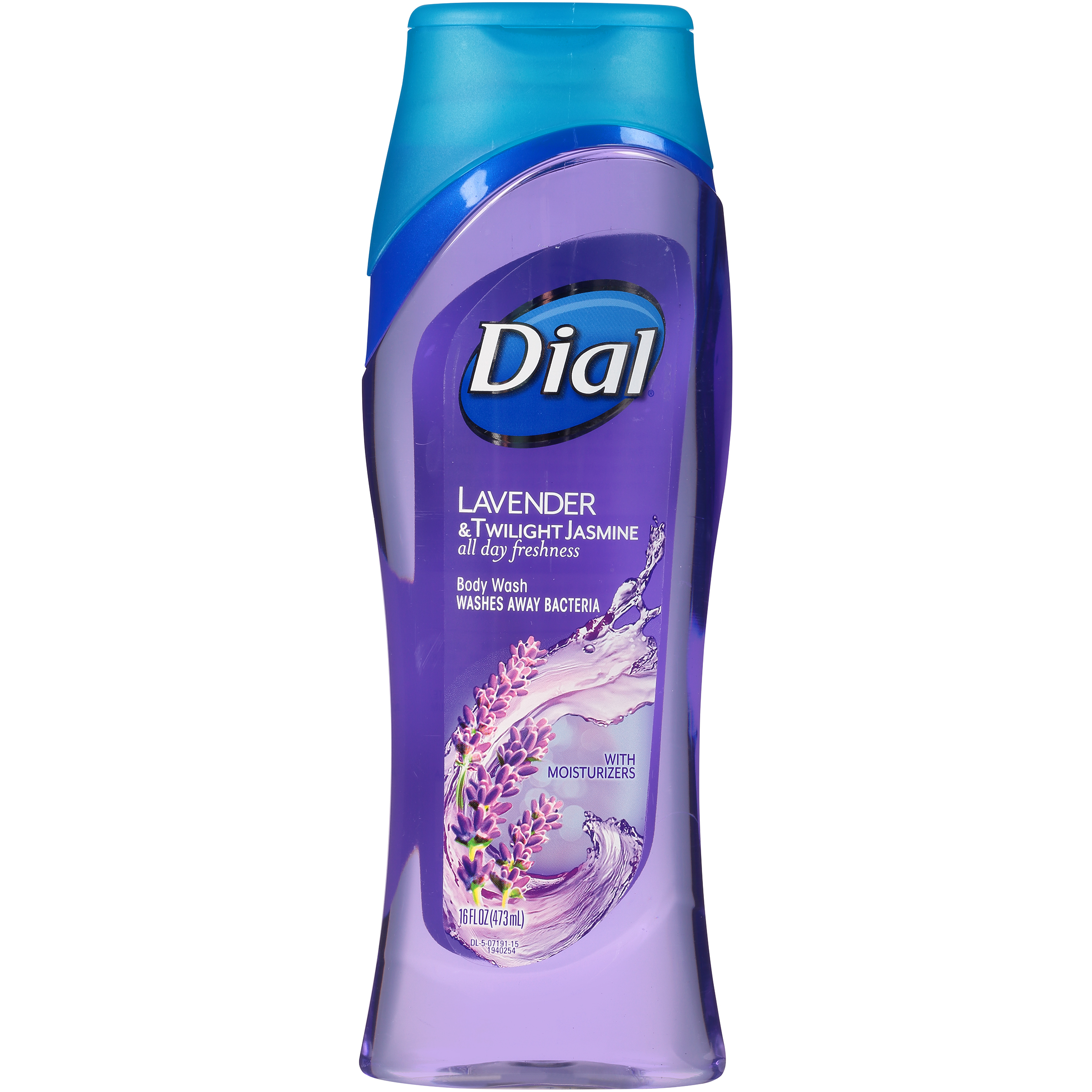 Dial Body Wash, Antibacterial with Moisturizers, Lavender & Twilight Jasmine, 18 oz.