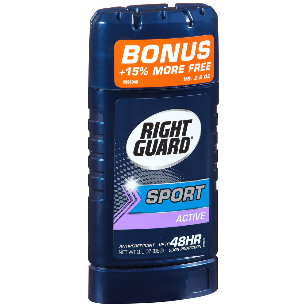 Right Guard Sport Antiperspirant & Deodorant, Invisible Solid, Active, 2.8 oz (79 g)