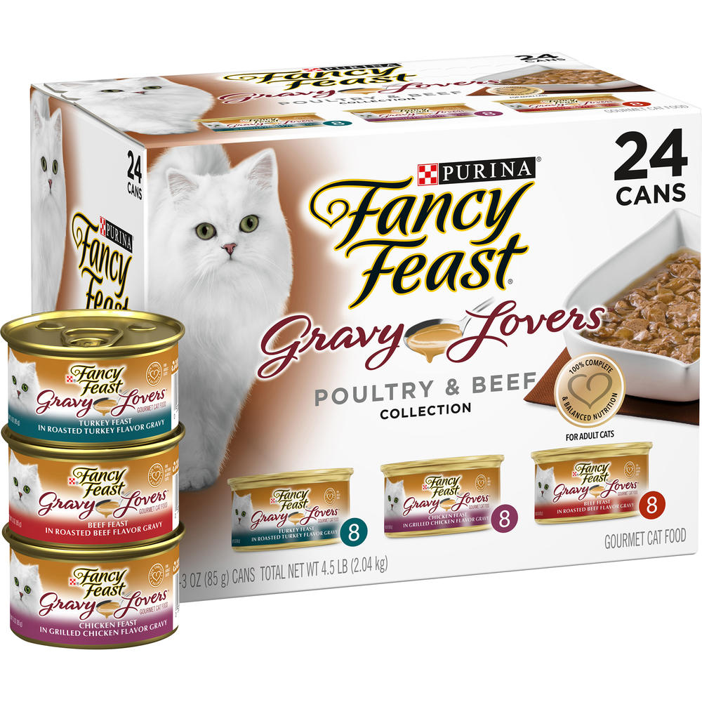 Fancy Feast Gravy Lovers(TM) Poultry & Beef Feast Variety Gourmet Cat Food 24-3 oz. Cans