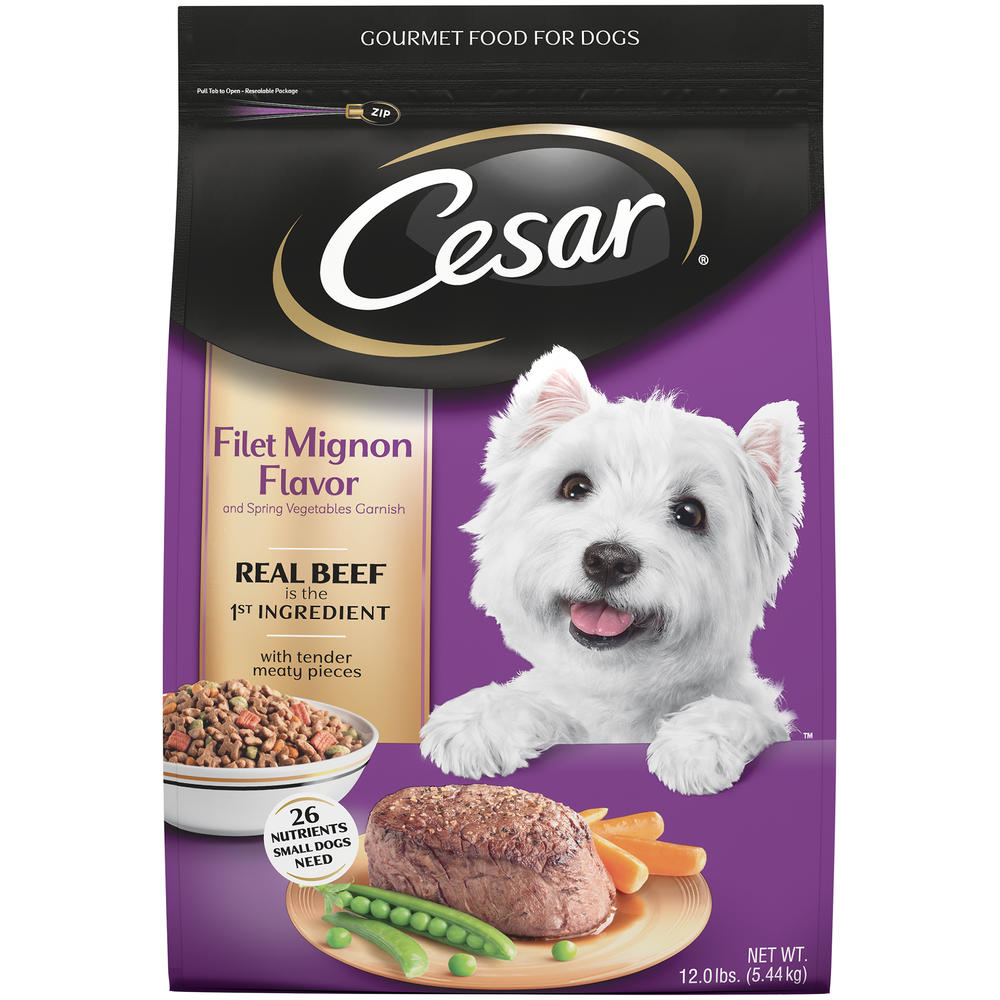 Cesar ® Filet Mignon Flavor and Spring Vegetables Garnish Dog Food 12.0 lb. Bag