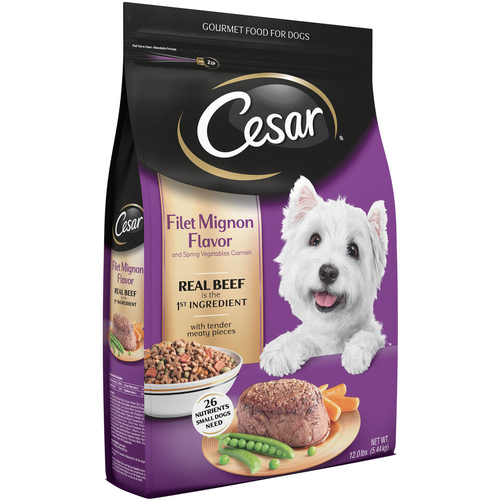 Cesar &#174; Filet Mignon Flavor and Spring Vegetables Garnish Dog Food 12.0 lb. Bag