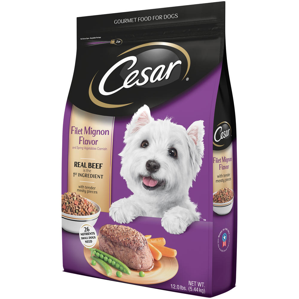 Cesar &#174; Filet Mignon Flavor and Spring Vegetables Garnish Dog Food 12.0 lb. Bag