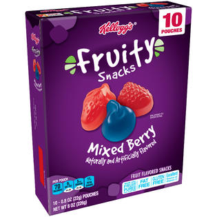 Kellogg's Fruity Snacks, Mixed Berry 10 pouches [8 oz (226 g)]