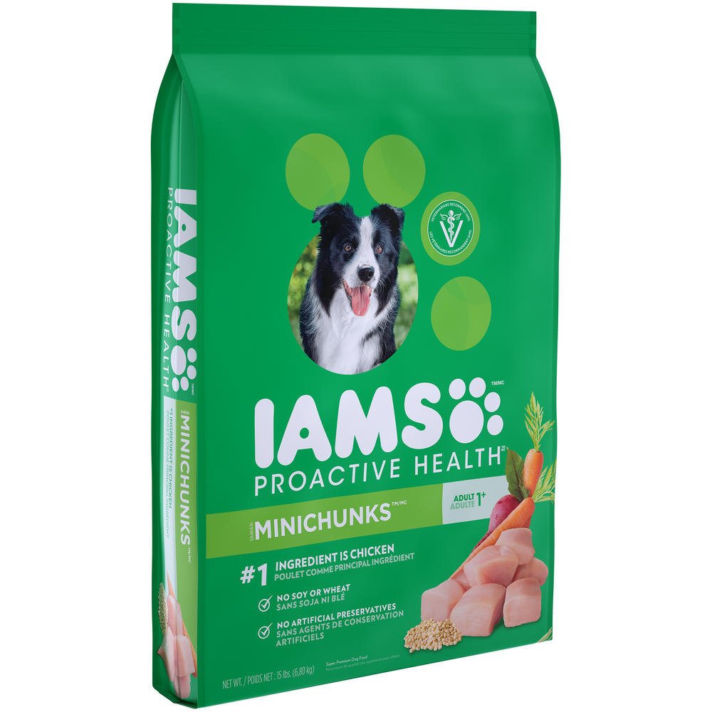 Iams Pro-Active Health Mini Chunks Dog Dry Food 15 lbs