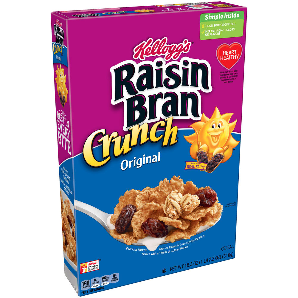 Kellogg's Raisin Bran Crunch Cereal, 18.2 oz (1 lb 2.2 oz) (516 g)