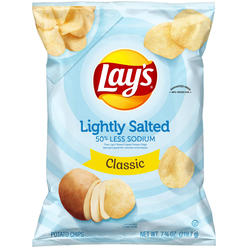 Frito Lay Lays Lightly Salted Potato Chips, 7.75 Ounce