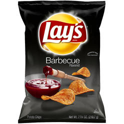 Frito Lay Lays Potato Chips, Barbecue Flavor, 7.75oz Bag (Packaging May Vary)