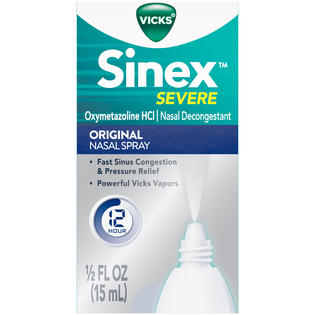 Sinex Nasal Decongestant 12 Hour Nasal Spray 0 5 Fl Oz 15 Ml