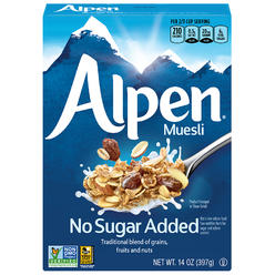 Alpen No Sugar Added Cereal, 14 Ounce, Pack of 12