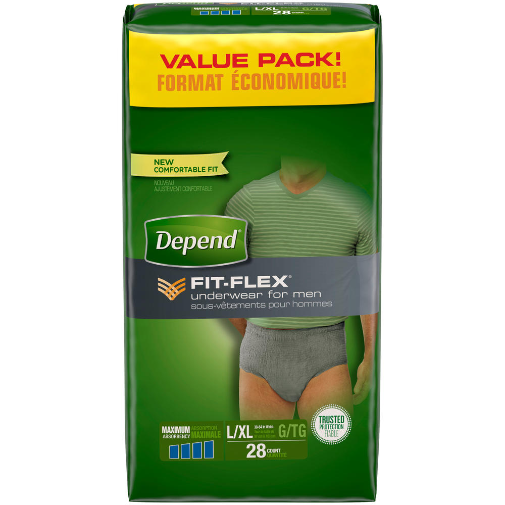 Depend &#174; for Men Incontinence Underwear, Maximum Absorbency, L/XL 28ct