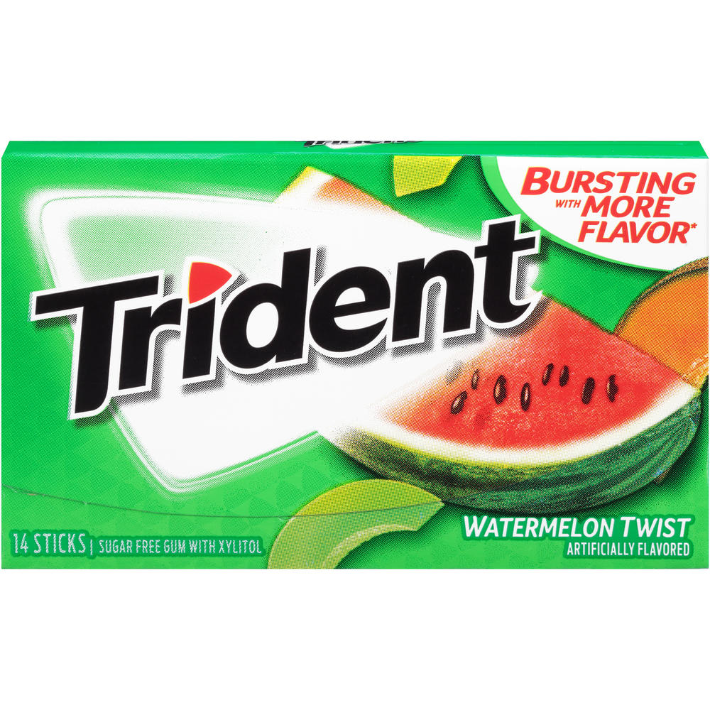 Trident  Watermelon Twist Sugar Free Gum with Xylitol 14 Stick Pack