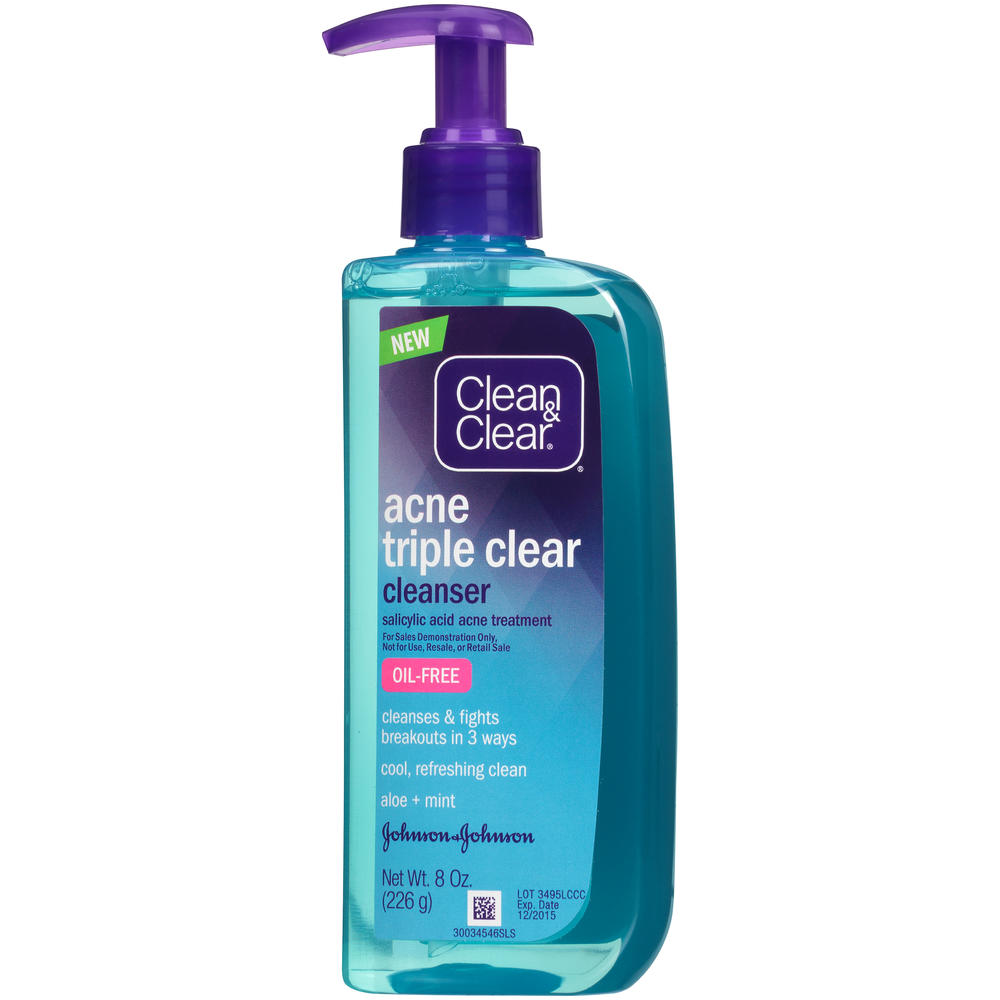 Clean & Clear &#174; Acne Triple Clear Cleanser, 8 Oz. Pump