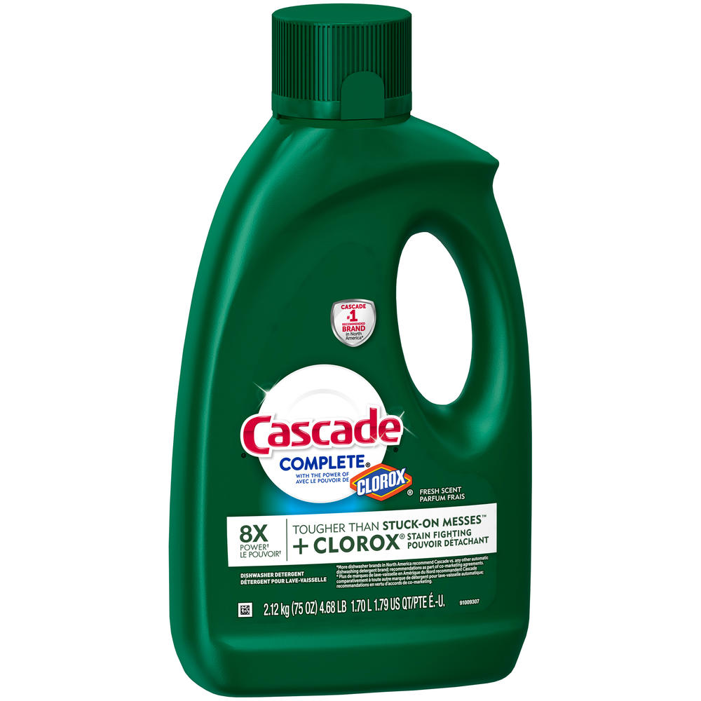 Cascade Complete All In 1 Dishwasher Detergent, with Bleach HydroClean Action, Fresh Rapids Scent, 75 oz (4.68 lb) 2.1 kg