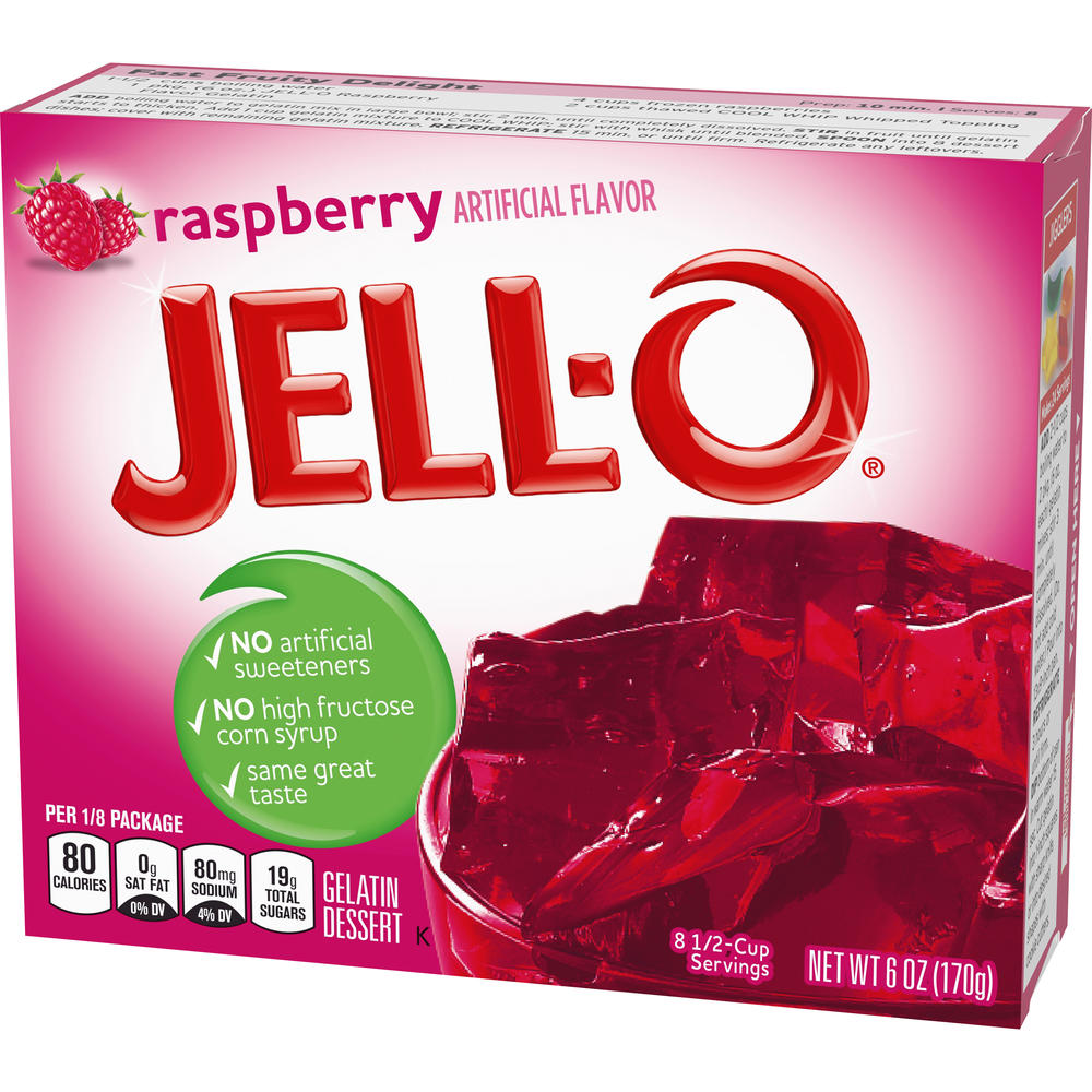 Jell-O Gelatin Dessert, Raspberry, 6 oz (170 g)