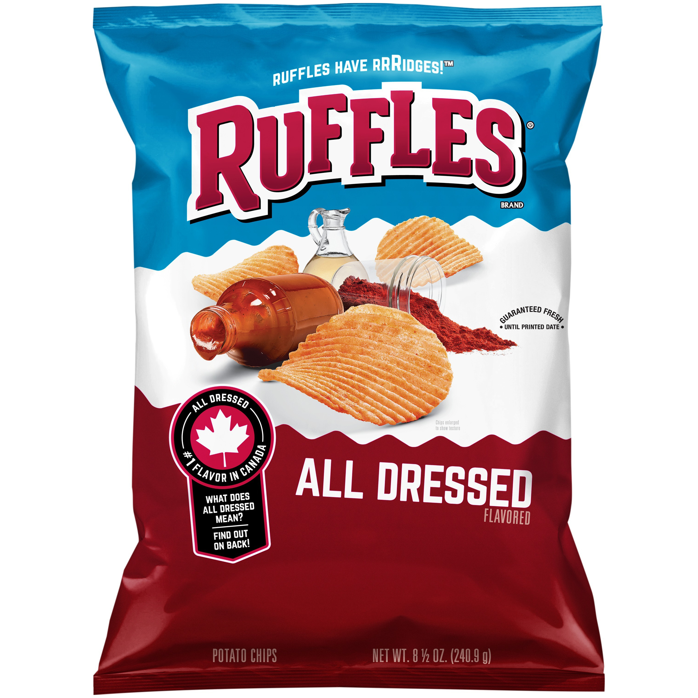 Ruffles All Dressed Flavored Potato Chips, 8.5 Oz.