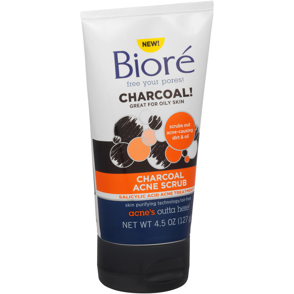 Biore Bior&#233; Charcoal Acne Scrub 4.5 oz. Tube