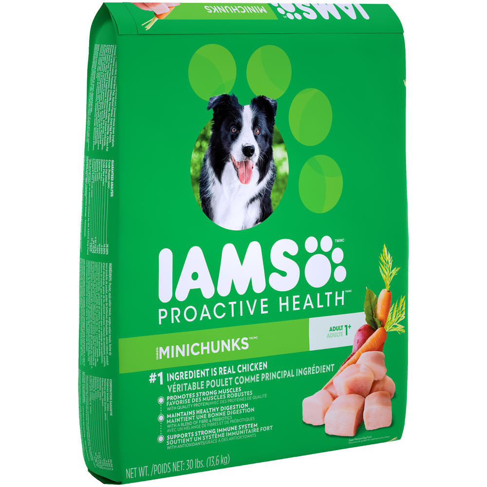 Iams MiniChunks Dog Food, Proactive Health, 1-6 Years, 30 lb