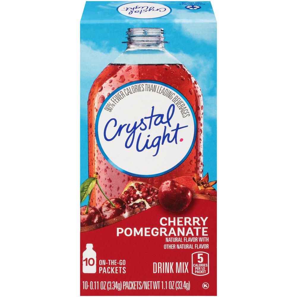 Crystal Light On The Go Immunity Drink Mix, Natural Cherry Pomegranate, 10 - 0.11 oz (3.34 g) packets [1.18 oz (33.4 g]
