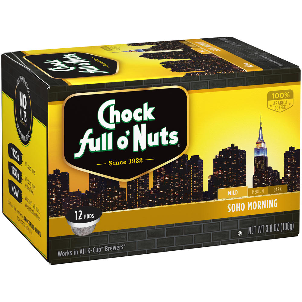 Chock Full o' Nuts Chock full o&#8217; Nuts&#174; Soho Morning Mild Roast Coffee Single Serve Pods,12 ct Box