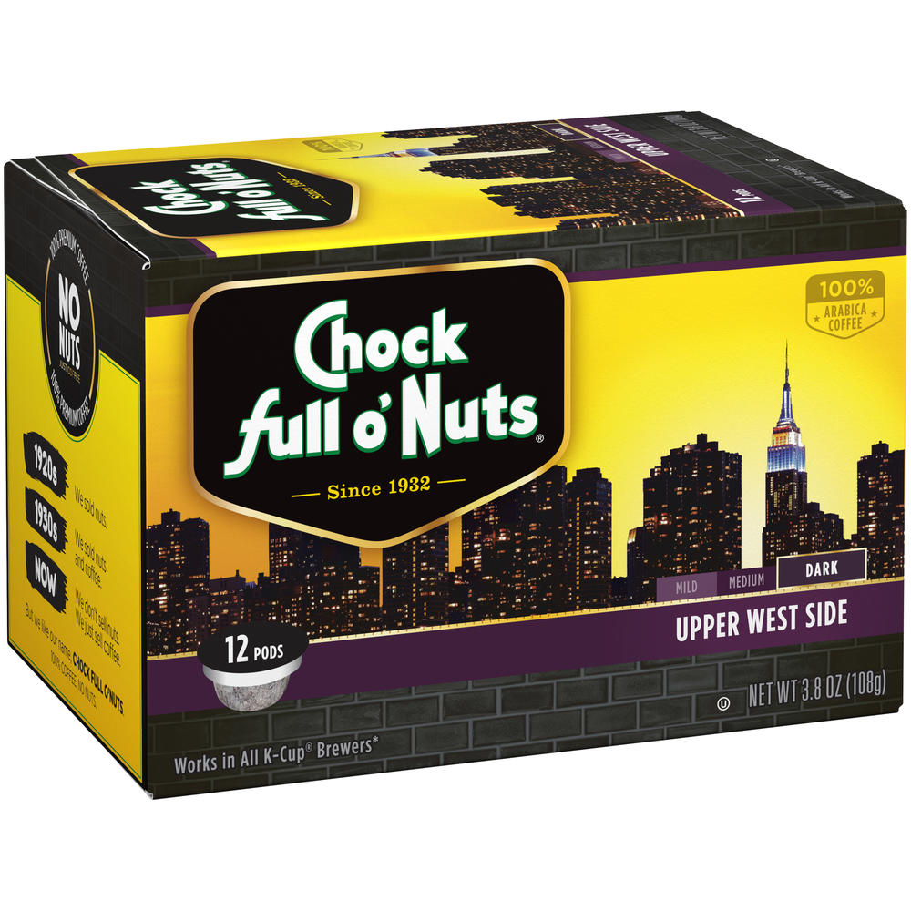 Kraft Chock full o&#8217; Nuts&#174; Upper West Side Dark Roast Coffee Single Serve Pods 12 ct Box