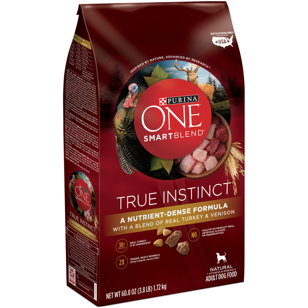 Purina ONE SmartBlend True Instinct with Real Turkey & Venizon Adult Dog Food 3.8 lb.