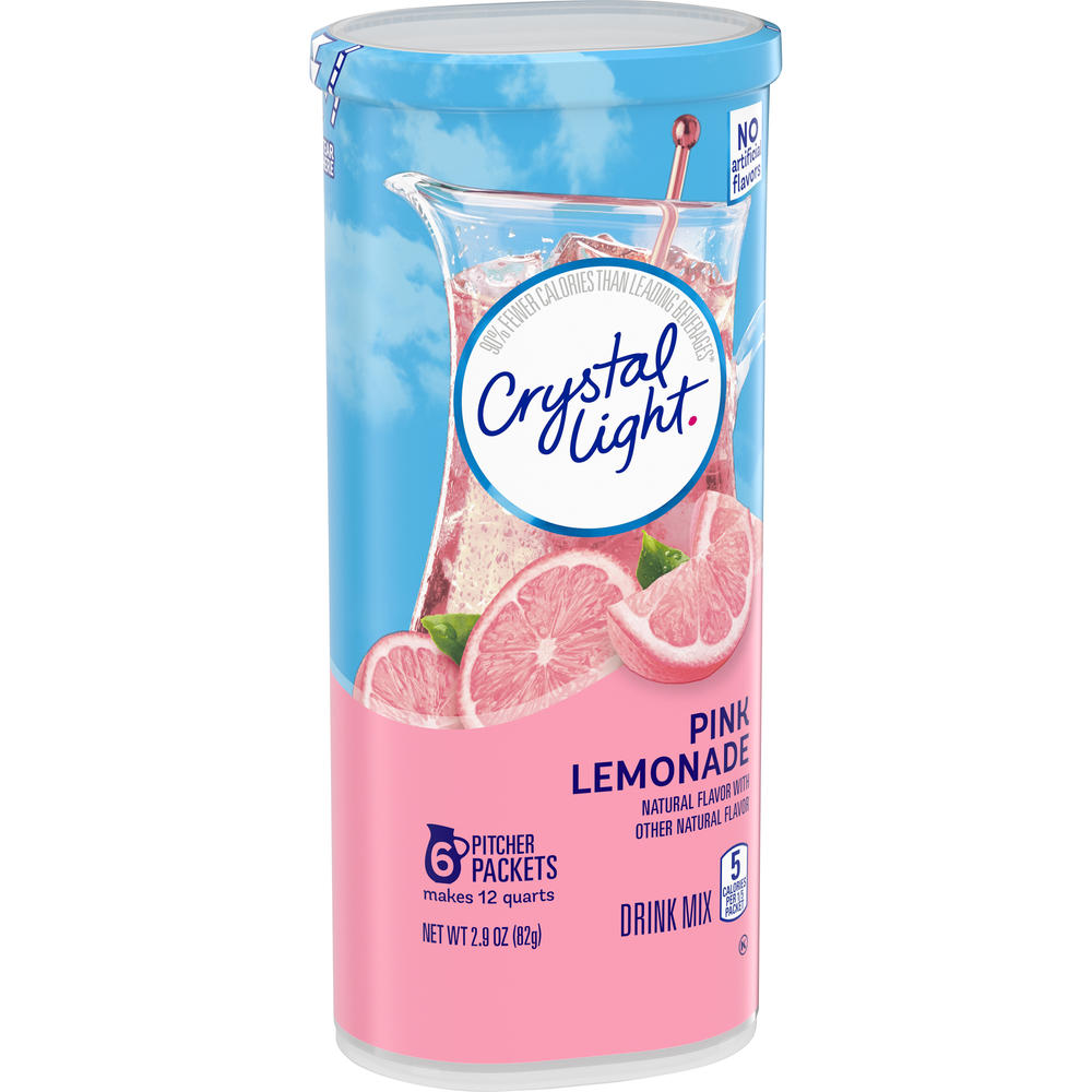 Crystal Light Drink Mix, Natural Pink Lemonade, 6 packets [2.9 oz (82 g)]
