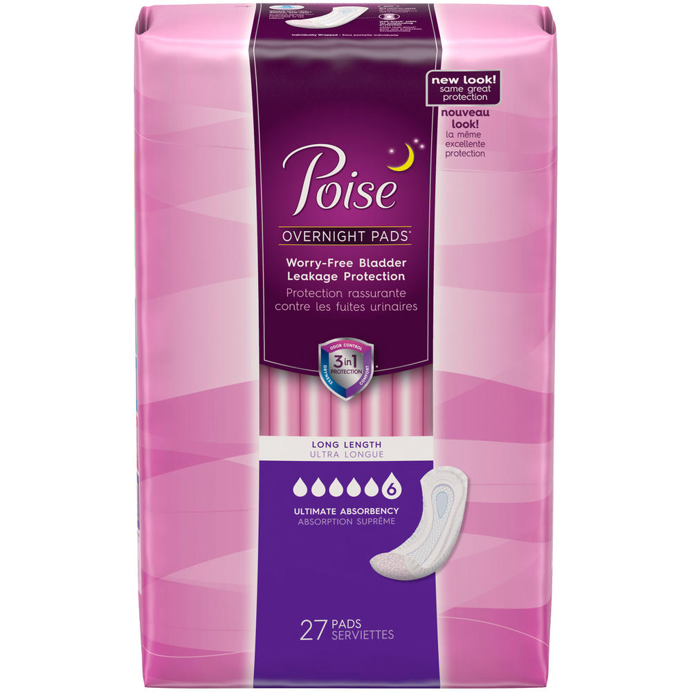 Poise® Ultimate Absorbency Incontinence Pads, Long Length