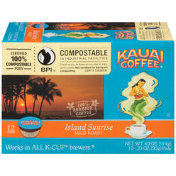 Kauai Coffee Island Sunrise Mild Roast, Single Serve Cups, 36 Count