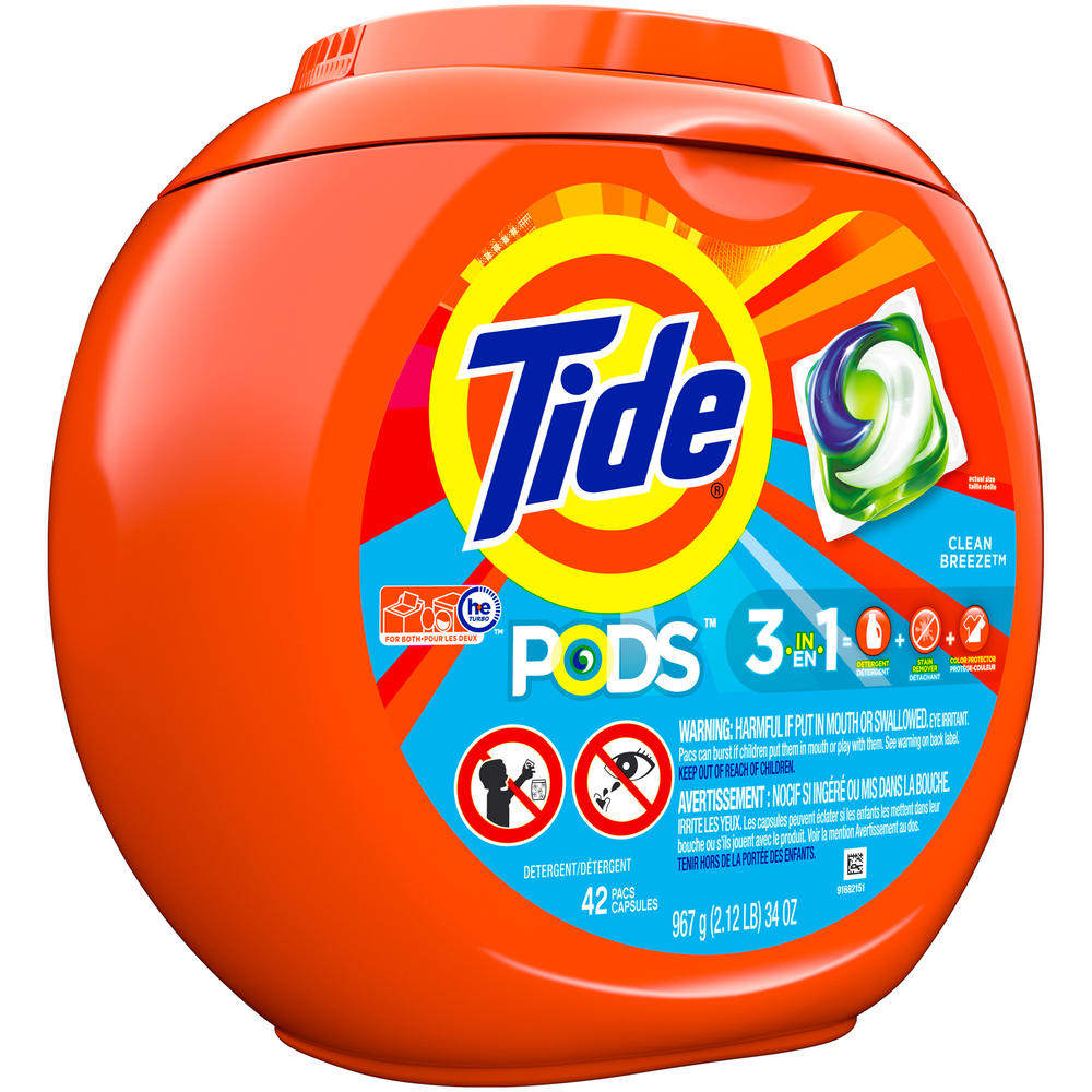 Tide PODS Laundry Detergent, Ocean Mist, 42 count, Designed for Regular