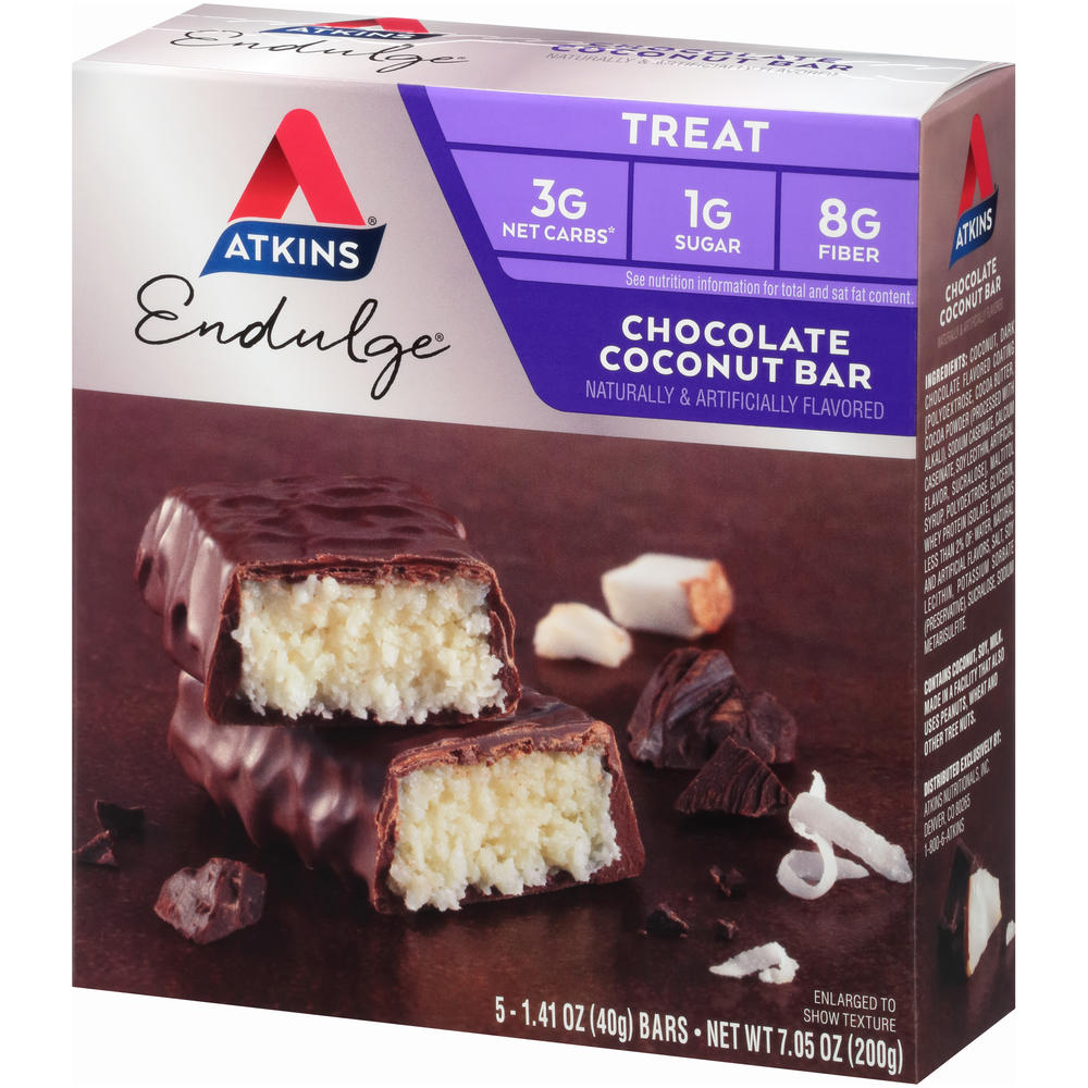 Endulge Chocolate Coconut Bar, 5 - 1.4 oz (40 g) bars [7 oz (200 g)]