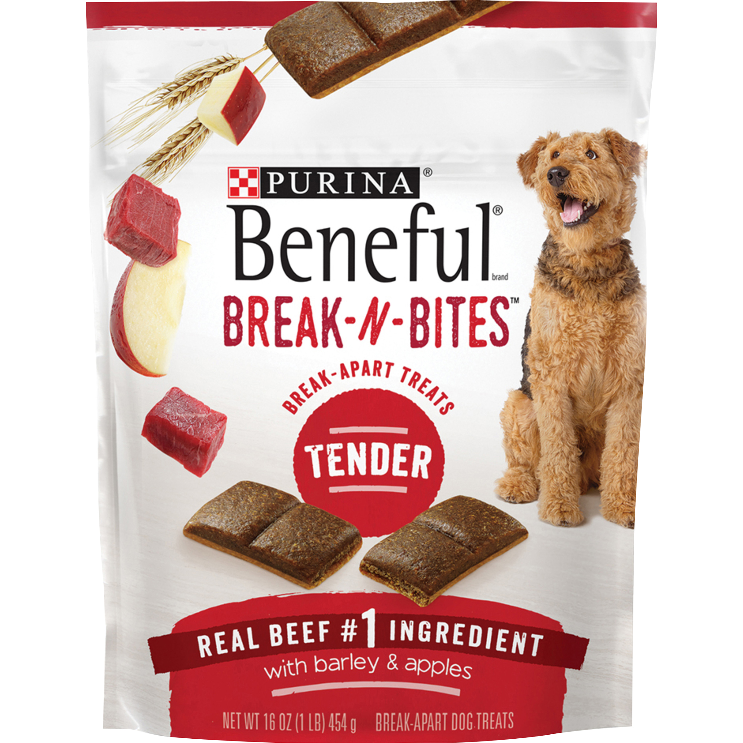 Nestle Purina Petcare Co. Purina Beneful Break-N-Bites Tender Real Beef with Barley & Apples Dog Treats, 16 oz. Pouch