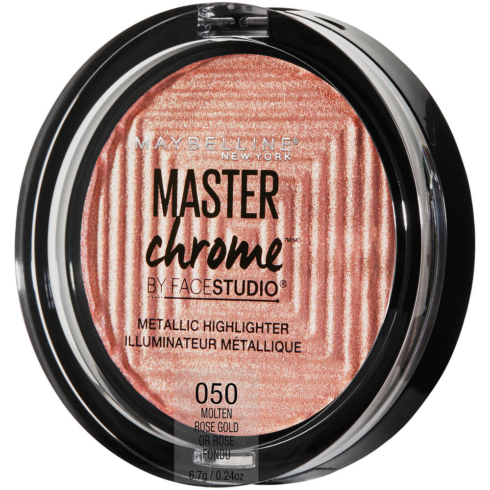 Maybelline New York Maybelline Facestudio Master Chrome Metallic Highlighter Makeup, Molten Rose Gold, 0.24 oz.