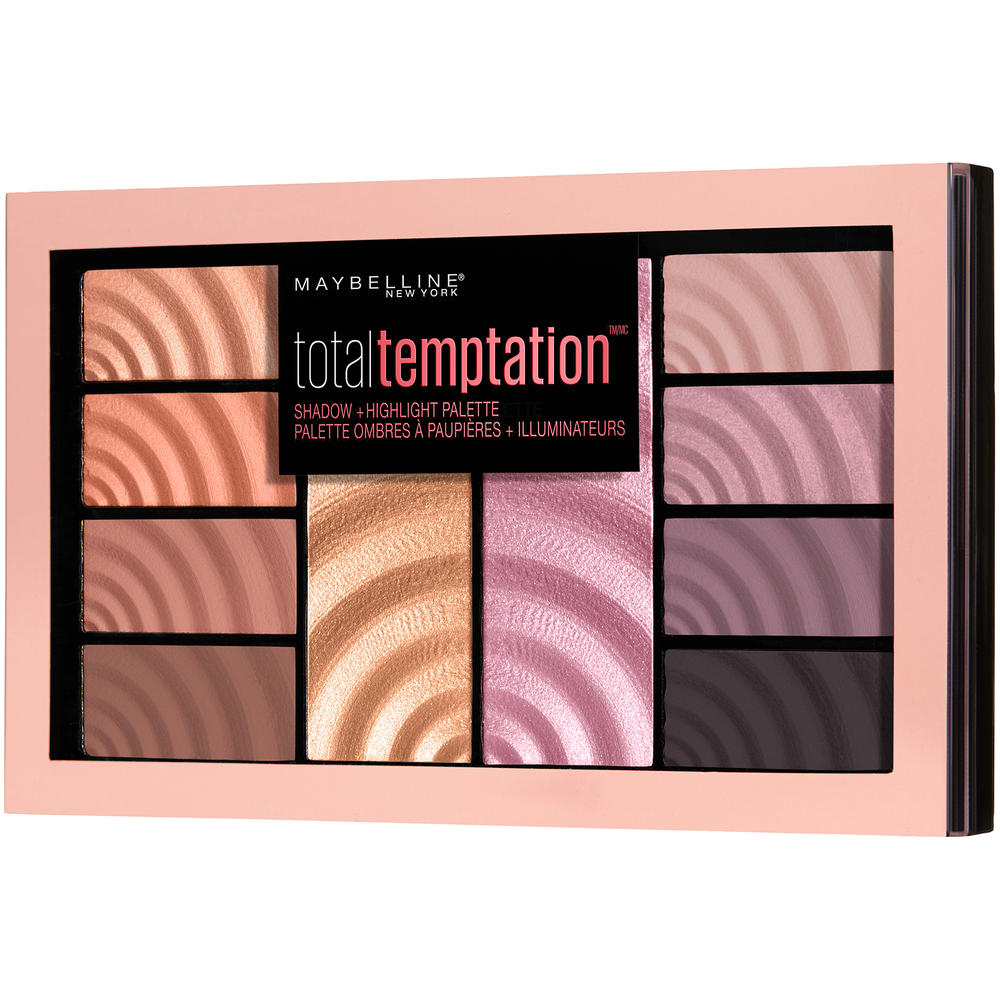 Maybelline Total Temptation Eyeshadow + Highlight Palette, 0.42 oz.