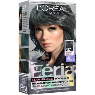 Loreal Paris Feria Glam Grunge Permanent Hair Color 617 Vintage Teal