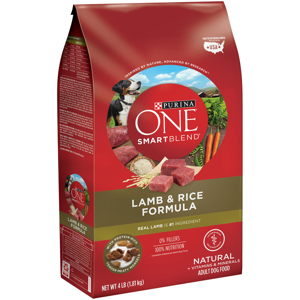 Purina ONE SmartBlend Lamb & Rice Formula Adult Premium Dog Food 4 lb. Bag