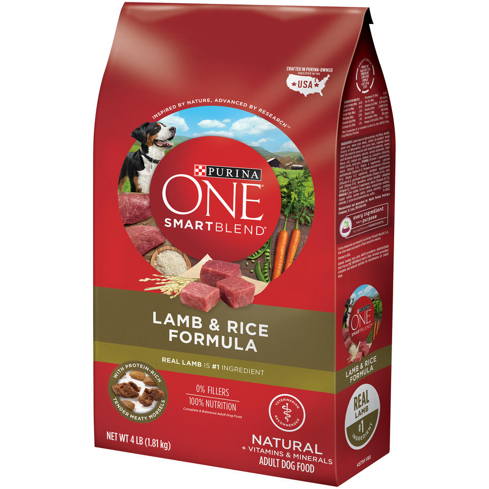 Purina ONE SmartBlend Lamb & Rice Formula Adult Premium Dog Food 4 lb. Bag
