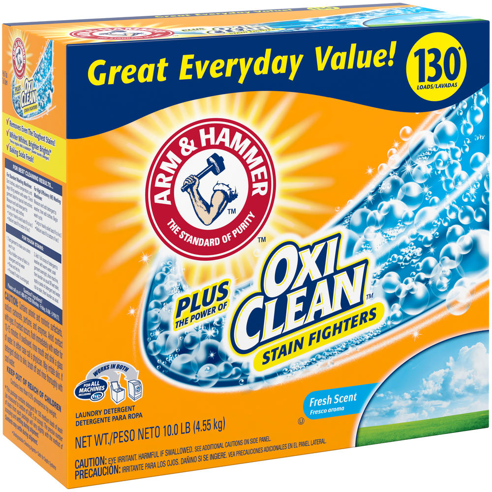 Arm & Hammer Powder Plus Oxiclean Stain Fighters Fresh Scent Laundry Detergent, 9.92 lb