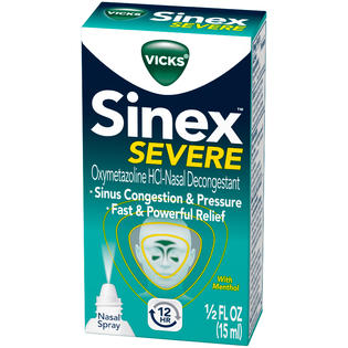 Sinex Nasal Decongestant 12 Hour Nasal Spray 0 5 Fl Oz 15 Ml