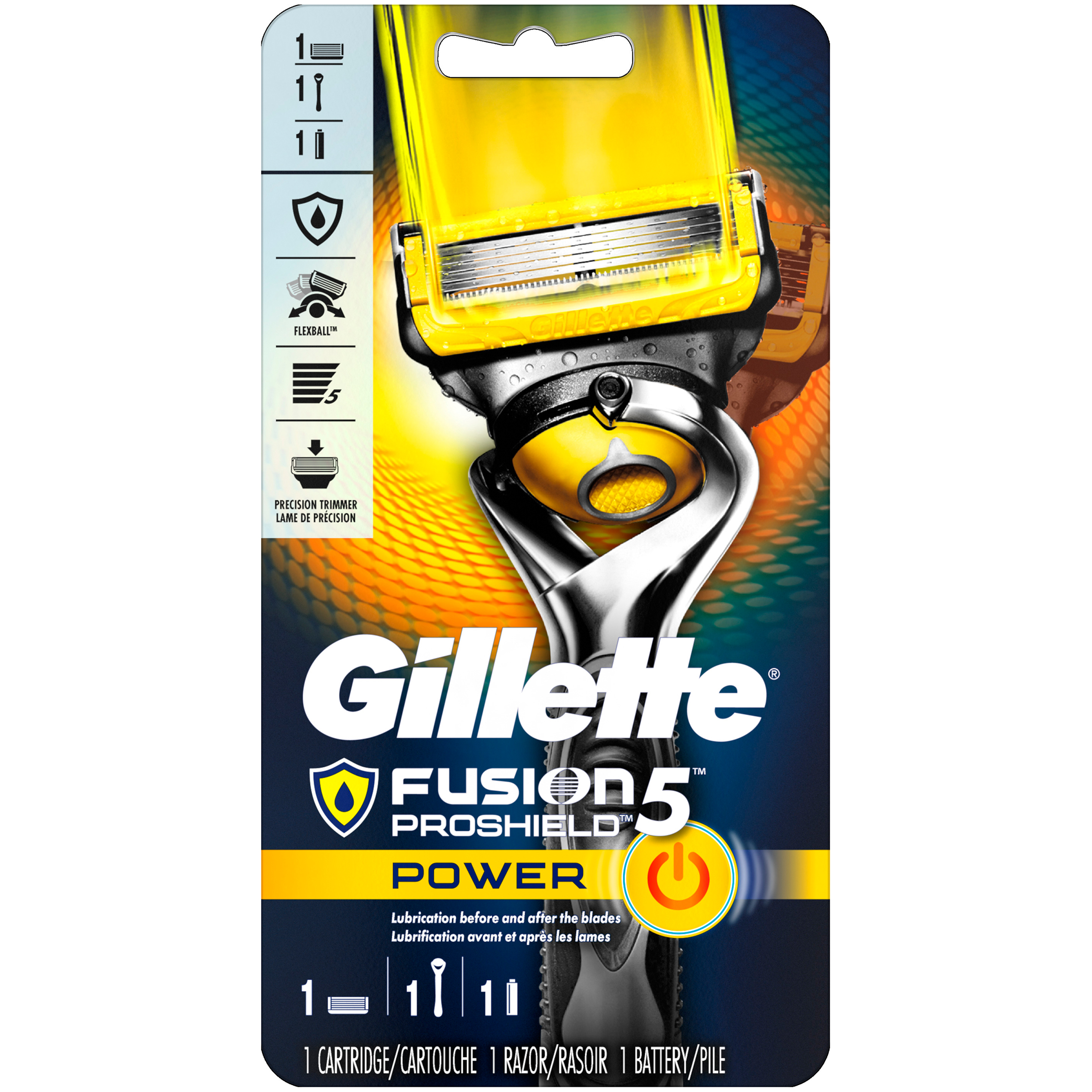Gillette &#174; Fusion5&#8482; ProShield&#8482; Power Razor 3 pc Carded Pack