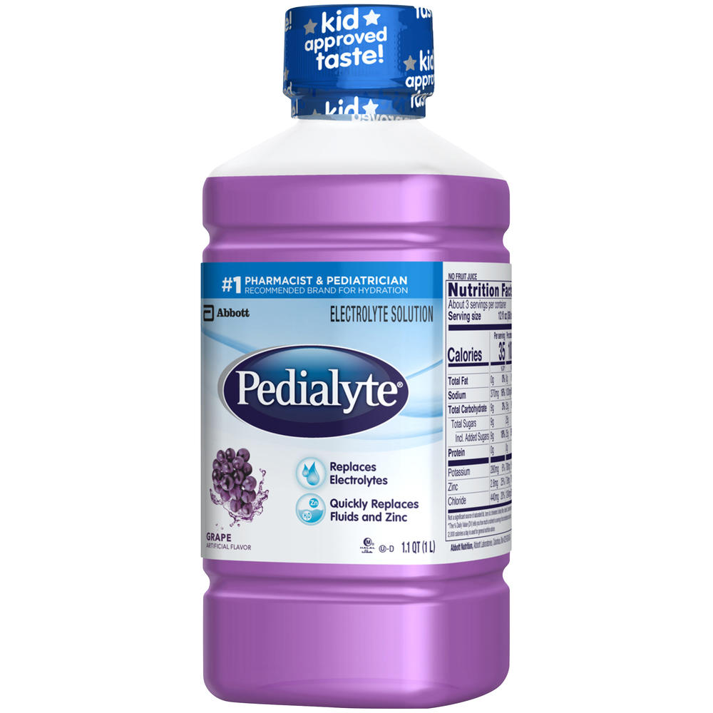Pedialyte Oral Electrolyte Maintenance Solution, Grape, 33.8 fl oz (1 lt)