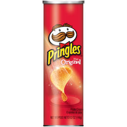 Pringles Potato Crisps Chips, Lunch Snacks, Snacks On The Go, Original, 5.2oz Can (1 Can)