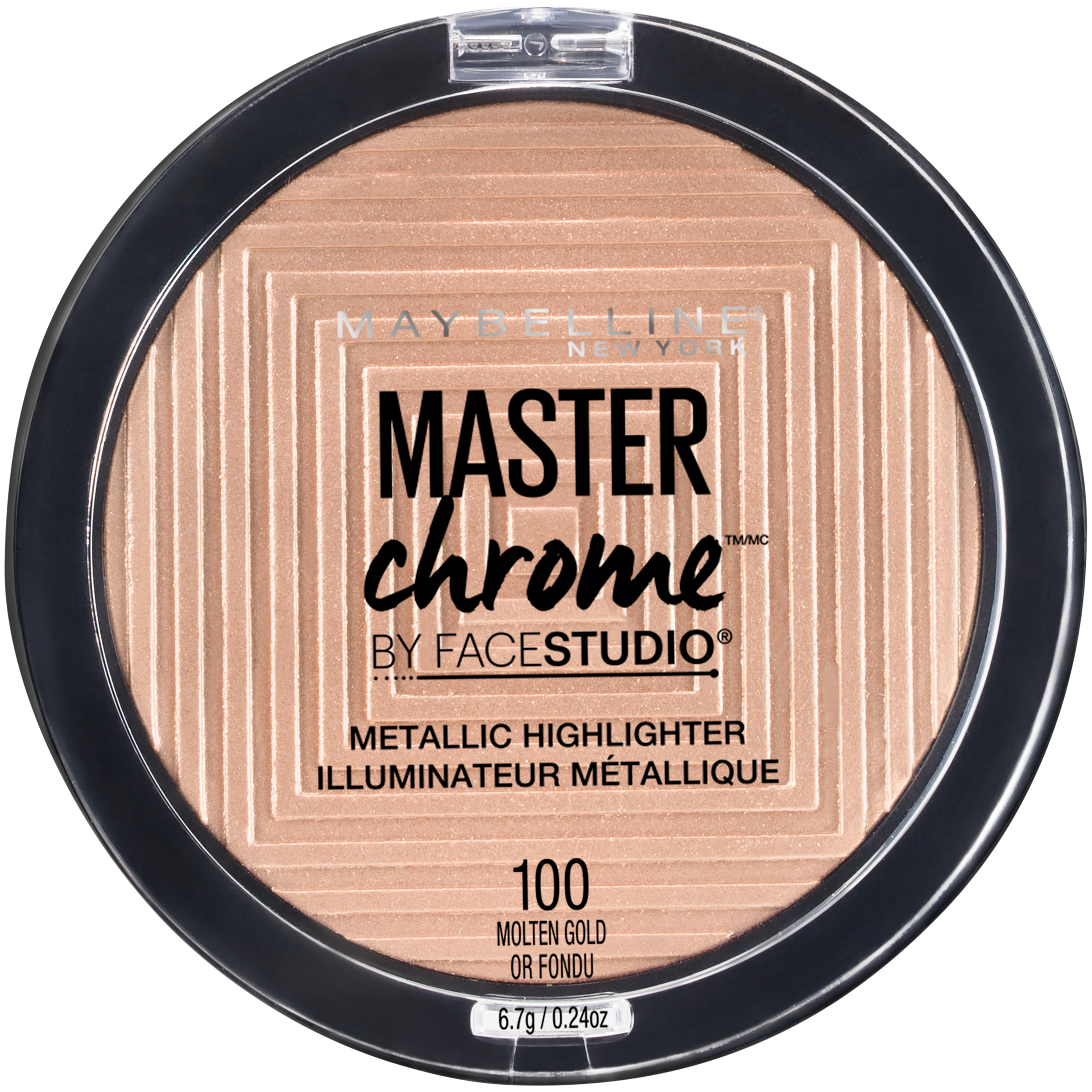 Maybelline New York Maybelline Facestudio Master Chrome Metallic Highlighter Makeup, Molten Gold, 0.24 oz.