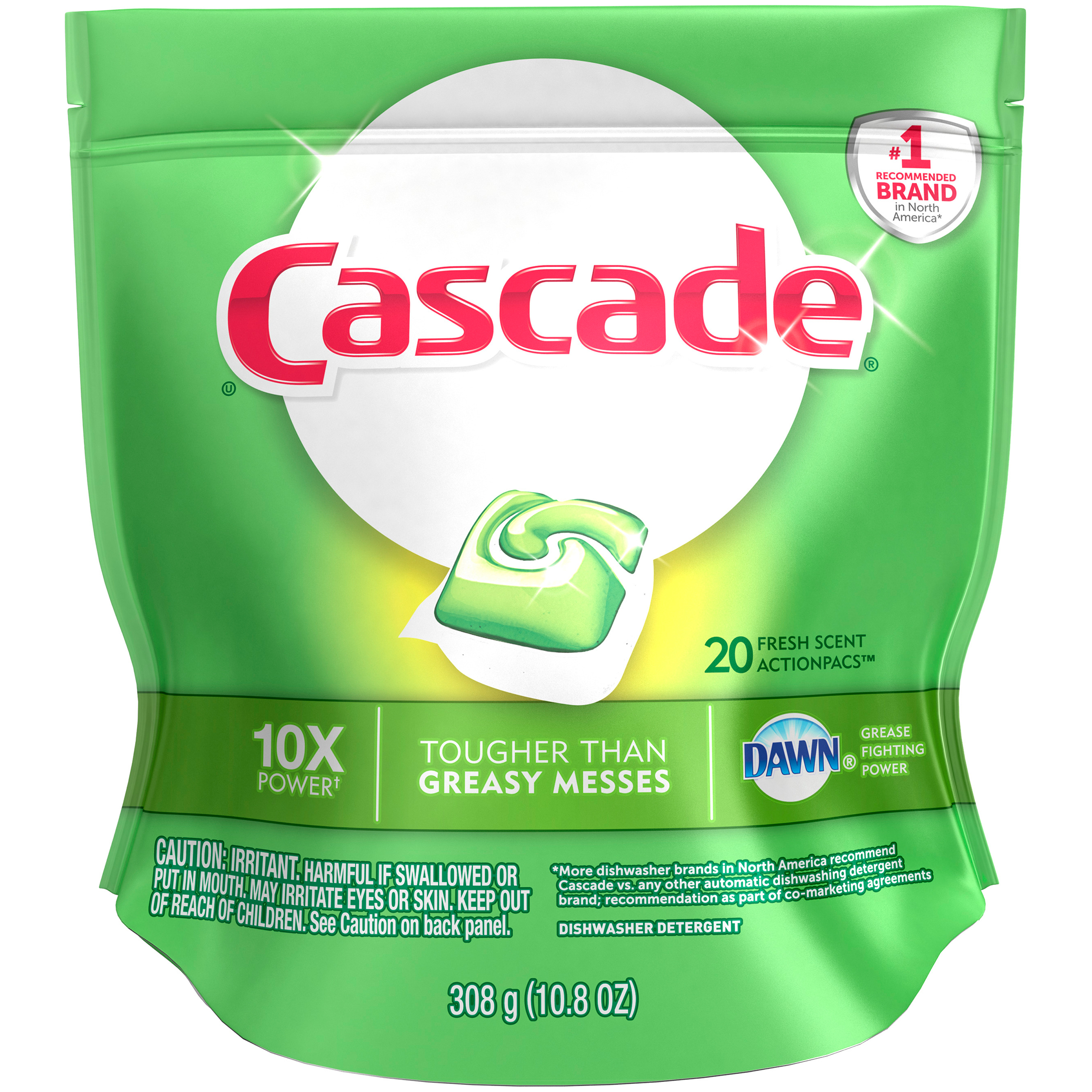 Cascade ActionPacs Dishwasher Detergent, Fresh Scent, 20 count Cascade ActionPacs Dishwasher Detergent, Fresh Scent, 20 count