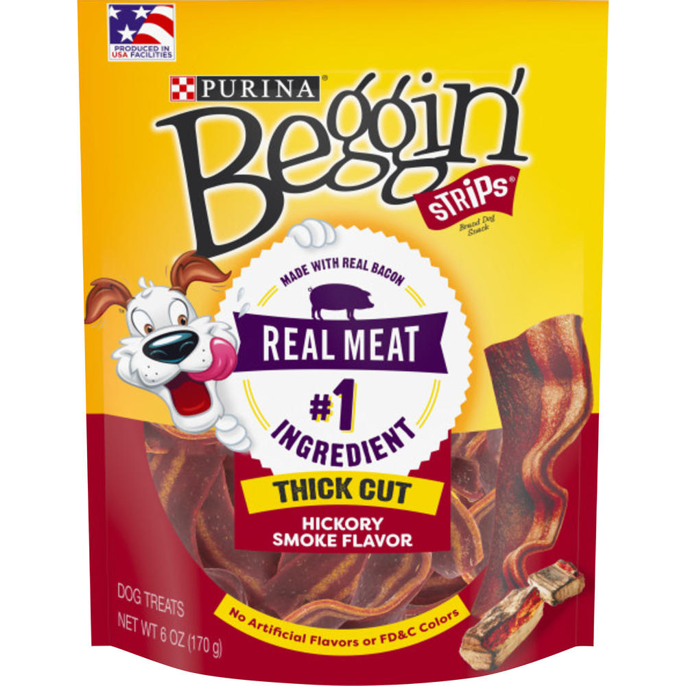 Purina BEGGIN STRIPS HICKRY6OZ 6OZ THICK CT HCK