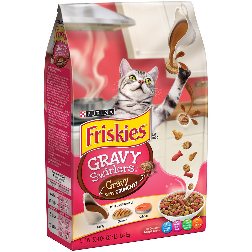 Friskies Purina  Gravy Swirlers Cat Food 3.15 lb. Bag
