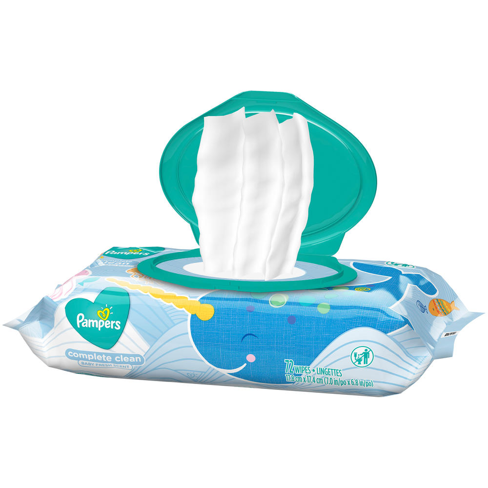 Pampers  Complete Clean Baby Fresh Scent&#8482; Baby Wipes 72 ct Pack