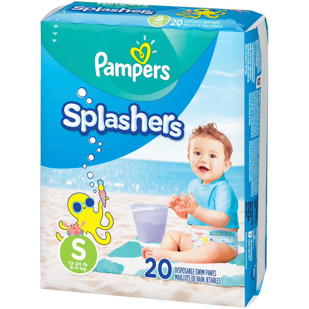 Pampers Splashers Size S Disposable Swim Pants 20 ct Pack