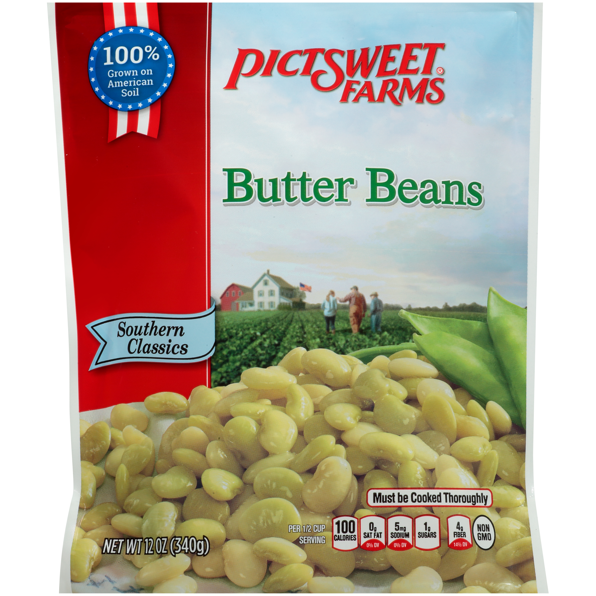 PictSweet Butter Beans, 16 oz (1 lb) 454 g