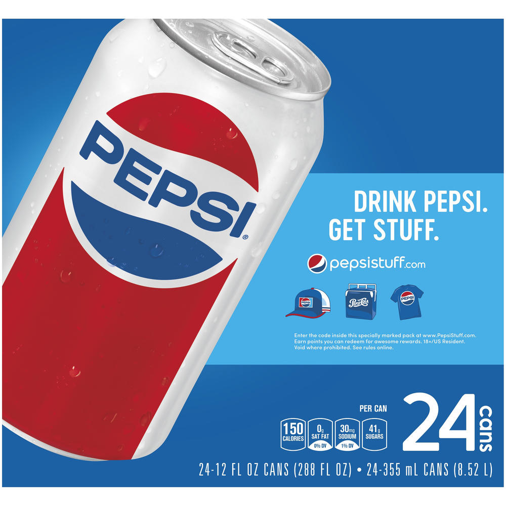 Pepsi Cola, 24 - 12 fl oz (355 ml) cans [288 fl oz (8.52 lt)]